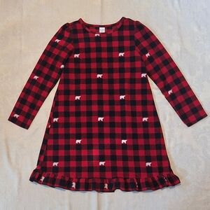 Girl's 'The Children's Place' Winter buffalo plaid dress L(10-12)